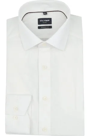 Olymp Luxor Hemd Flower Ton-Sur-Ton Off White Größe 40