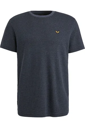 PME Legend™ T-Shirt Textured Stripe Navy Blau Größe M