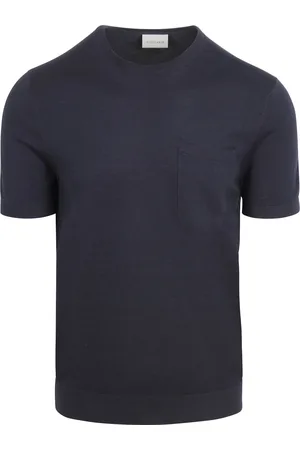Suitable Knitted T-shirt Pocket Compact Navy Dunkelblau Größe M