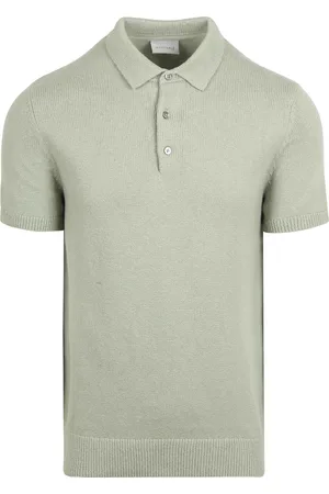 Suitable Heavy Knitted Polo Raw Hellgrün Größe M