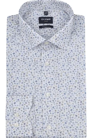 Olymp Luxor Hemd Flower Blau Größe 40