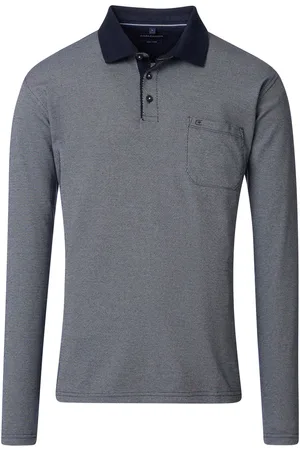 Casa Moda Long Sleeve Poloshirt Structure Größe M
