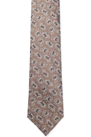 Suitable Krawatte Seide Paisley Camel