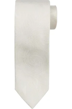 Suitable Wedding Krawatte Seide Paisley Off White Weiß