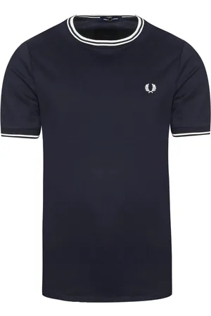 Fred Perry M1588 Twin Tipped T Shirt Navy Blau Größe S