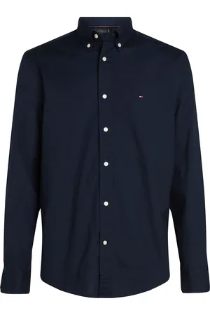 Tommy Hilfiger Poplin Hemd Flex Navy Dunkelblau Größe S