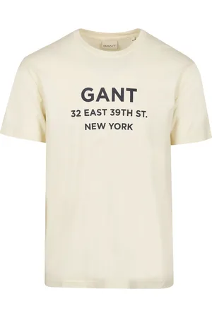 GANT T-shirt Graphic Logo Ecru Größe M