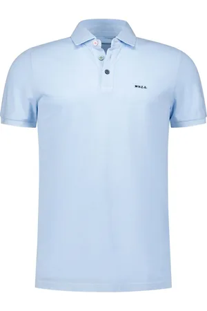 New Zealand Auckland NZA Polo Peter Pastel Blue Blau Größe M
