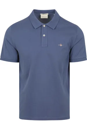 GANT Shield Piqué Poloshirt Dusty Navy Dunkelblau Größe M