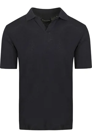 Marc O’ Polo Poloshirt Riva Linen Blend Navy Dunkelblau Größe M