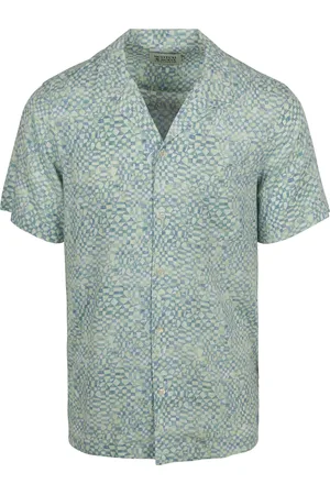 Scotch&Soda Shortsleeve Hemd Druck Hellgrün Größe M