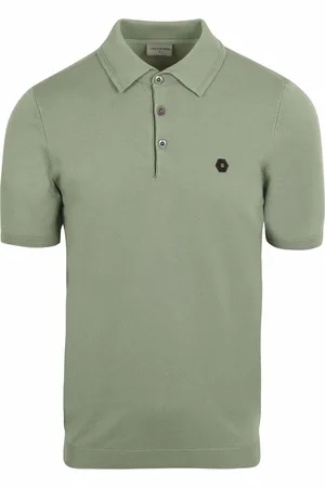 No Excess Knitted Poloshirt Größe M