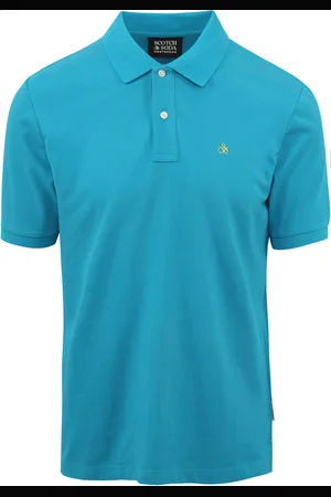 Scotch&Soda Pique Polo Turquoise Türkis Größe S