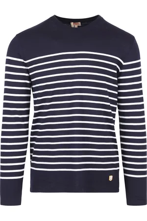 Armor.lux Port-Louis T-Shirt Streifen Dunkelblau Größe M