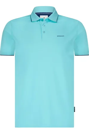 State of art Poloshirt Piqué Blau Größe M