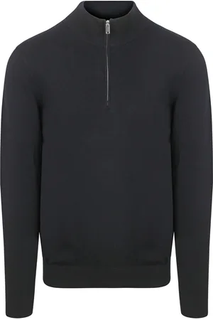 Profuomo Half Zip Pullover Luxury Navy Dunkelblau Größe M