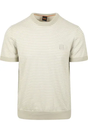 HUGO BOSS Knitted T-shirt Kanache Greige Grau Größe M
