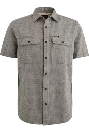 PME Legend™ Short Sleeve Hemd Leinen Dobby Grün Größe M