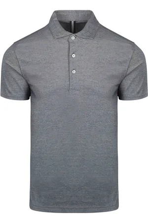 Profuomo Poloshirt Luxury Knitted Melange Blau Größe S