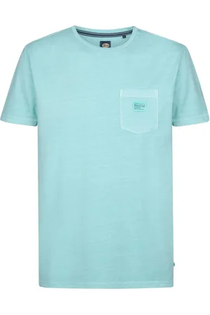 Petrol Industries T-Shirt Key Melange Aqua Blau Grün Größe M