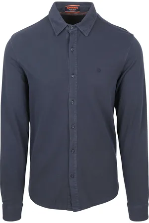 Superdry Shirt Vintage Destroy Pique Sailing Navy Dunkelblau Größe M