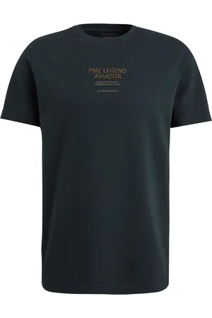 PME Legend™ Single Jersey T-Shirt Textured Navy Blau Größe M