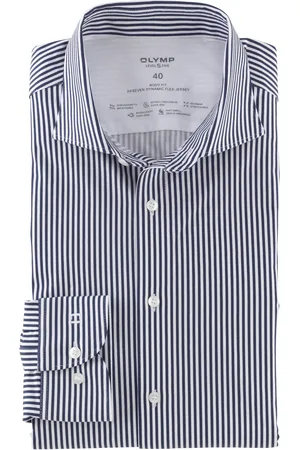 Olymp Level 5 24/seven Hemd Streifen Navy Dunkelblau Größe 37