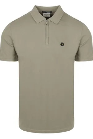 No Excess Half Zip Poloshirt Piqué Größe M