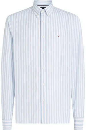 Tommy Hilfiger Poplin Hemd Streifen Blau Größe M
