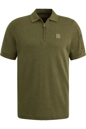 PME Legend™ Half-Zip Poloshirt Interlock Olivgrün Dunkelgrün Größe 3XL
