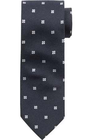 Suitable Krawatte Seide Blumen Navy Dunkelblau
