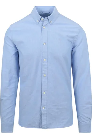 Knowledge Cotton Apparal WissenCotton Apparel Hemd Melange Blau Größe M