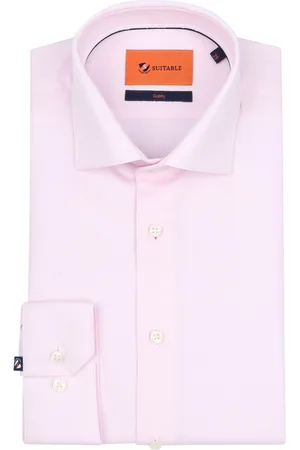 Suitable Dobby Hemd Rosa Größe 40