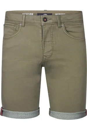 Petrol Industries Denim Short Jackson Olivgrün Dunkelgrün Größe M