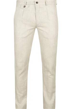 Suitable Chino Linen Blend Karos Größe 25