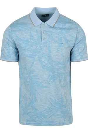 State of art Poloshirt Faded Leaf Blau Größe M