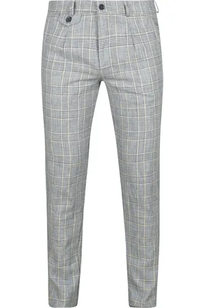 Suitable Chino Linen Blend Karos Größe 25
