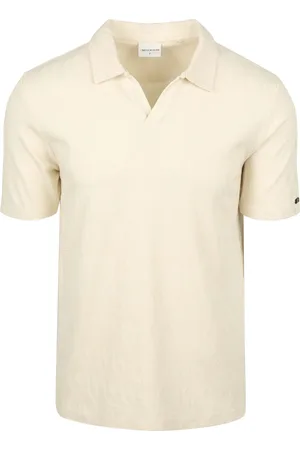 No Excess Poloshirt Terry Jacquard Ecru Wollweiß Größe M