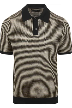 Marc O’ Polo Knitted Poloshirt Streifen Beige Größe M