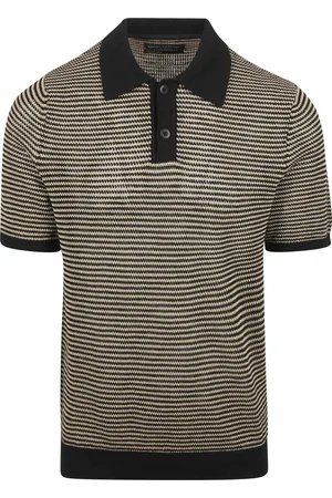 Marc O’ Polo Knitted Poloshirt Streifen Beige Größe M