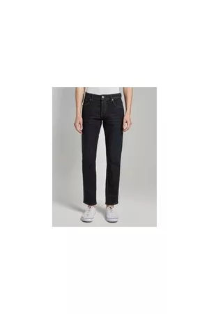 TOM TAILOR Herren TTAEDAN Straight Jeans, blau, Logo Print, Gr. 32/36, baumwolle