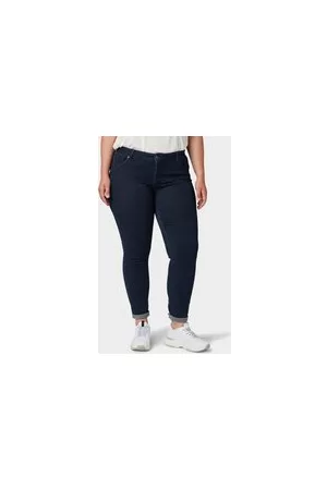 TOM TAILOR Damen Plus Size - Skinny Jeans, blau, Uni, Gr. 44, baumwolle