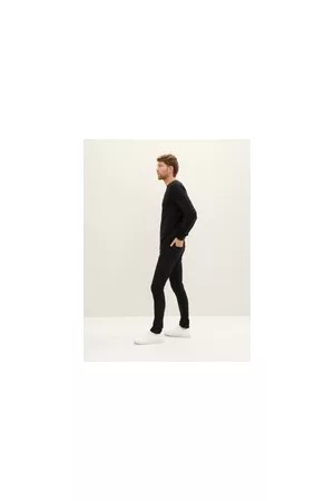 TOM TAILOR Herren TTTROY Slim Jeans, schwarz, Uni, Gr. 34/36, baumwolle
