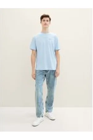 TOM TAILOR Herren Loose Straight Fit Jeans, blau, Uni, Gr. 32/34, baumwolle
