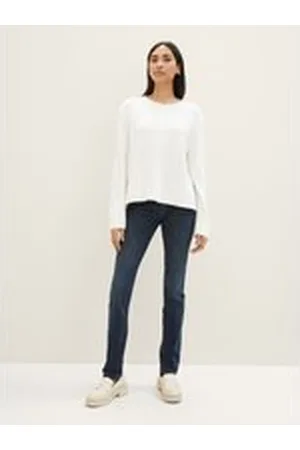TOM TAILOR Damen TTALEXA Slim Jeans, blau, Uni, Gr. 28/32, baumwolle