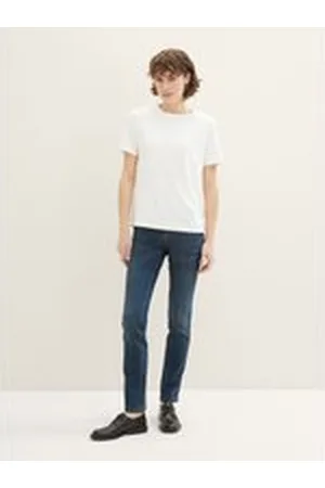 TOM TAILOR Damen TTALEXA Straight Jeans, blau, Uni, Gr. 27/32, baumwolle