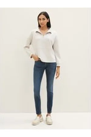 TOM TAILOR Damen TTALEXA Slim Jeans, blau, Uni, Gr. 25/32, baumwolle