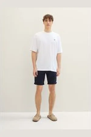 TOM TAILOR Herren Slim Chinoshorts, blau, Uni, Gr. XXL, baumwolle