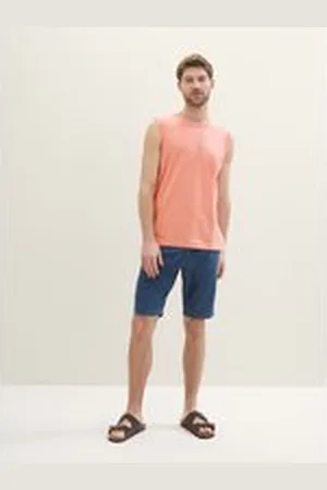TOM TAILOR Herren TTJOSH Regular Slim Jeans Shorts, blau, Uni, Gr. 28, baumwolle