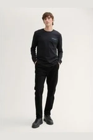 TOM TAILOR Herren Regular Tapered Jogger, schwarz, Uni, Gr. M, polyester